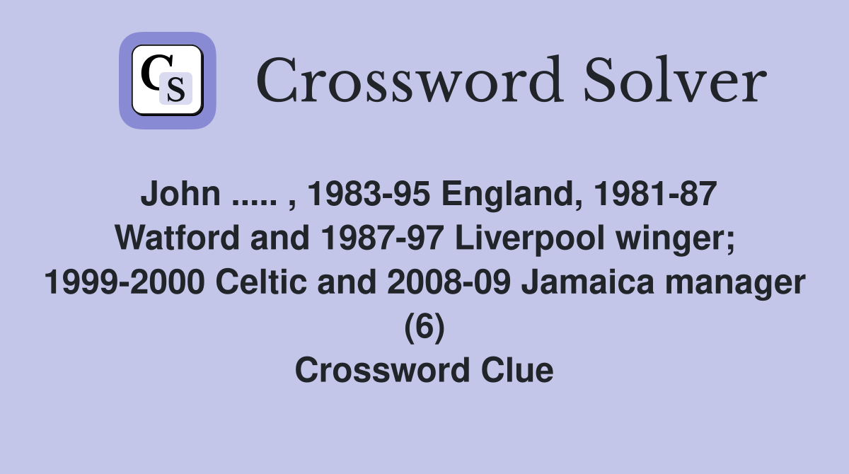 John.. , 198395 England, 198187 Watford and 198797 Liverpool